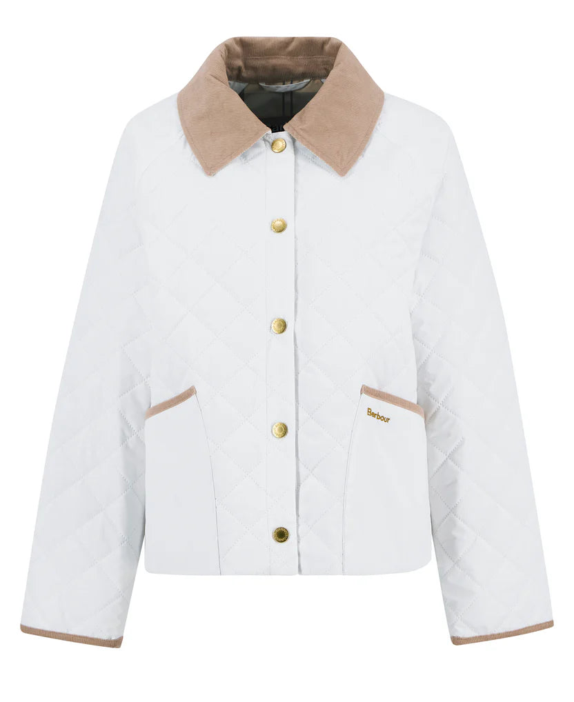 Anise Quilted Jacket (Linen White / Ancient)