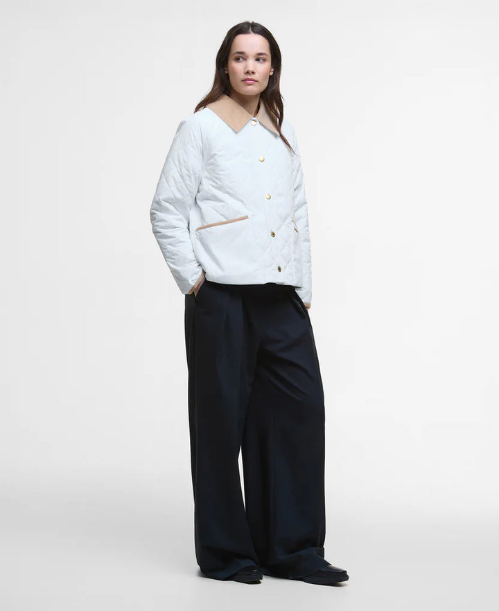 Anise Quilted Jacket (Linen White / Ancient)