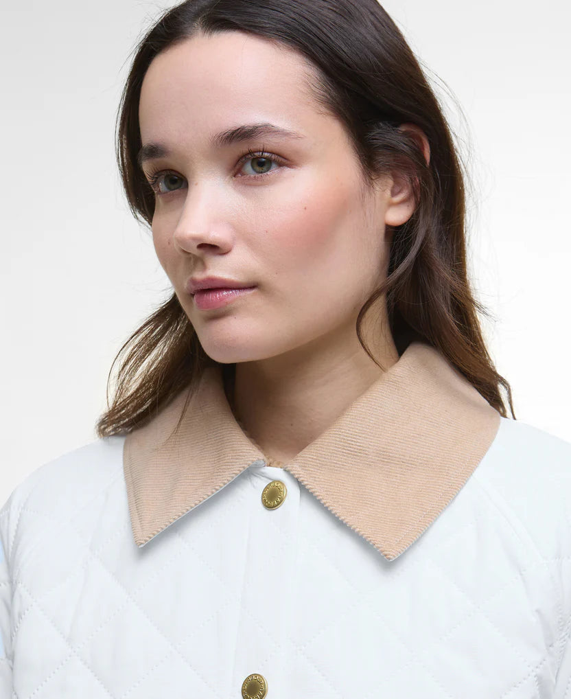 Anise Quilted Jacket (Linen White / Ancient)