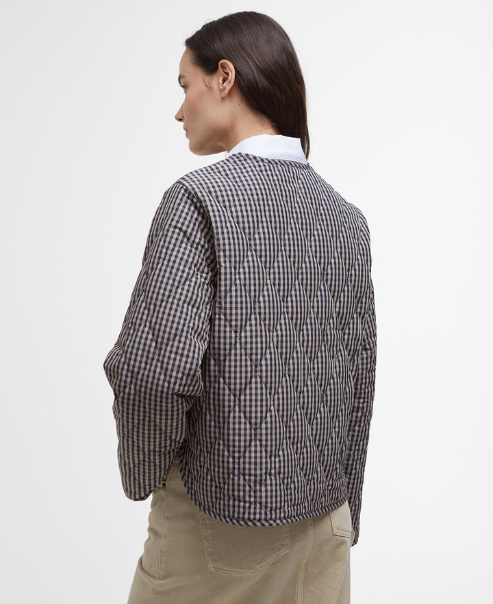 Check Monroe Quilt (Navy / Sand Gingham)