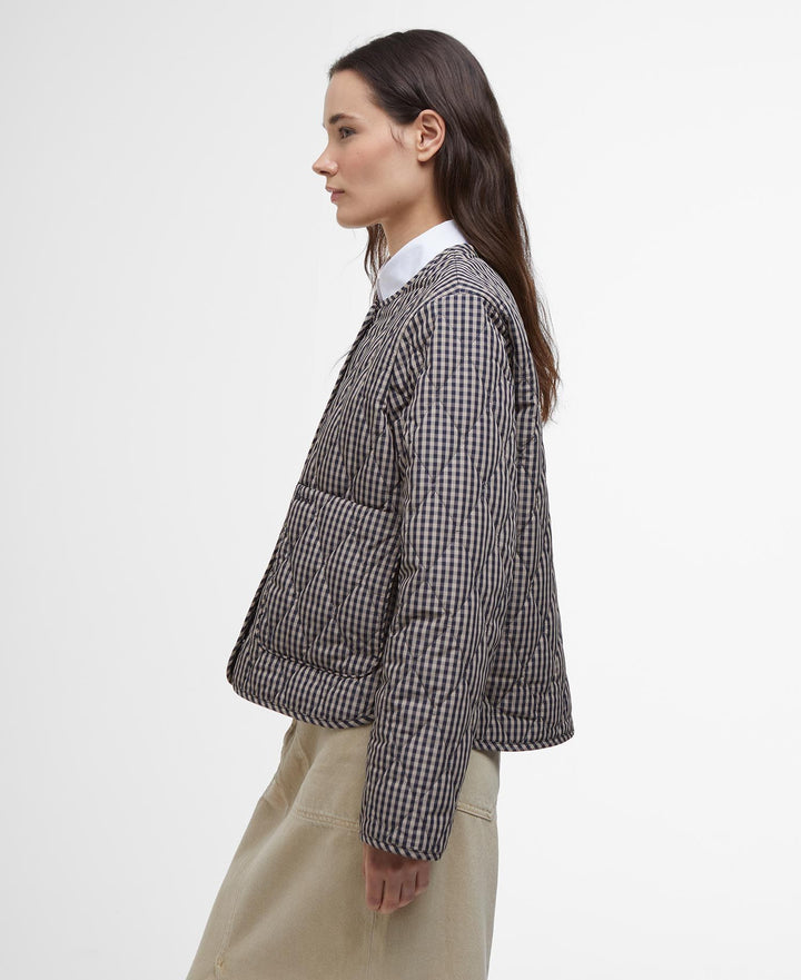 Check Monroe Quilt (Navy / Sand Gingham)