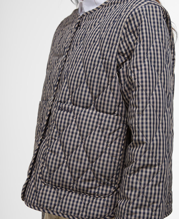 Check Monroe Quilt (Navy / Sand Gingham)