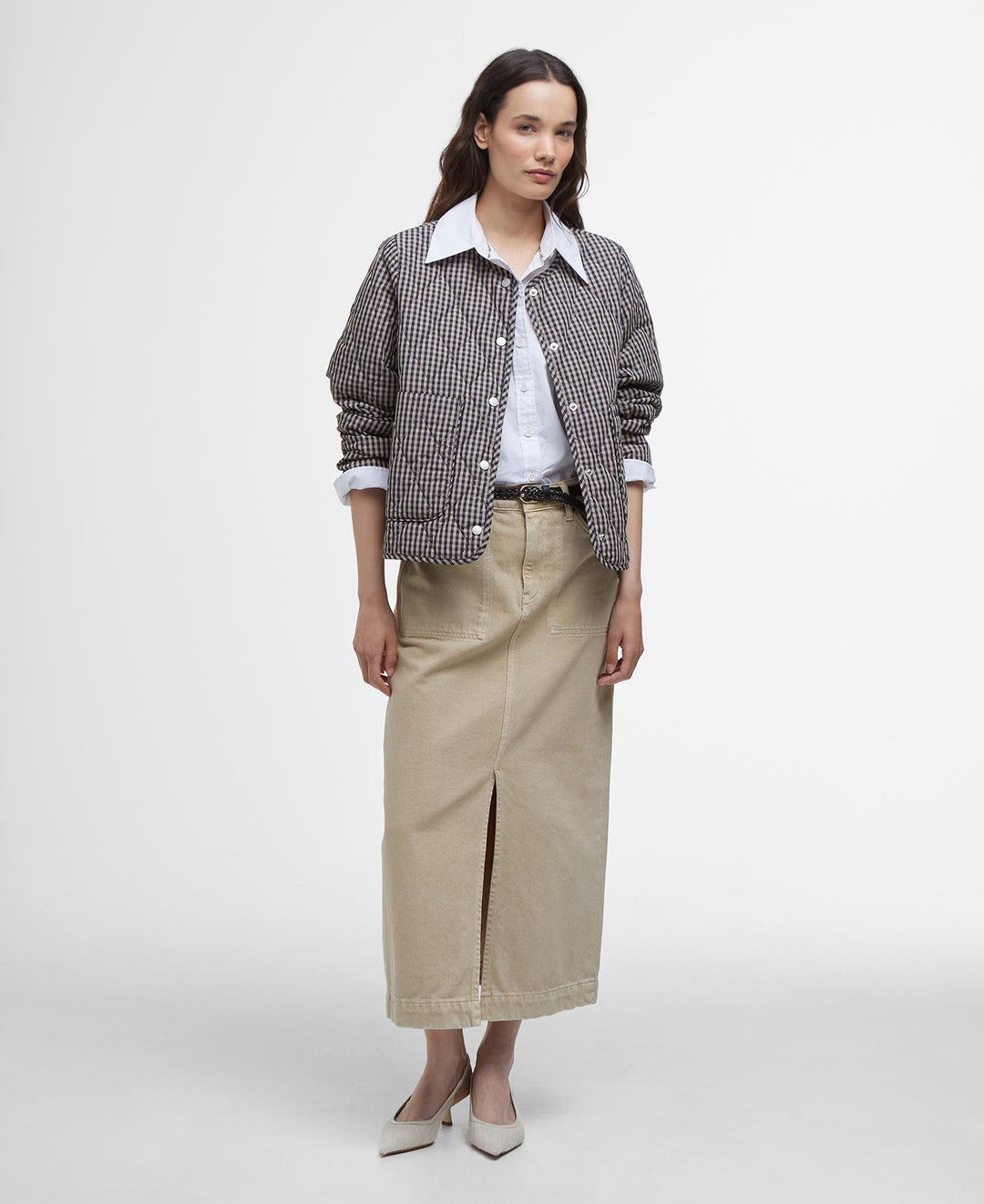 Check Monroe Quilt (Navy / Sand Gingham)
