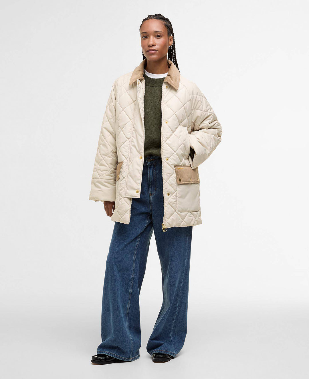 Barbour Aldburgh Quilted Jacket (Oatmeal/Ancient Tartan)