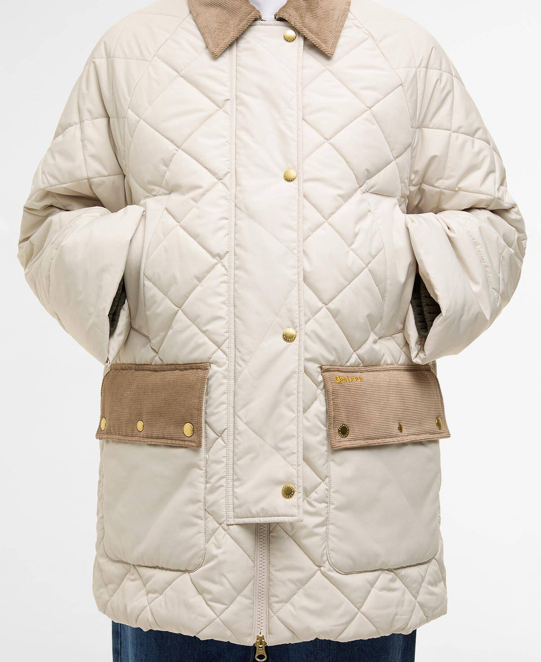 Barbour Aldburgh Quilted Jacket (Oatmeal/Ancient Tartan)