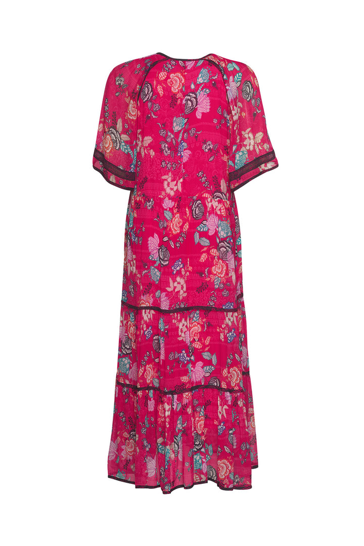 Aari Midi Dress (Rouge Multi)