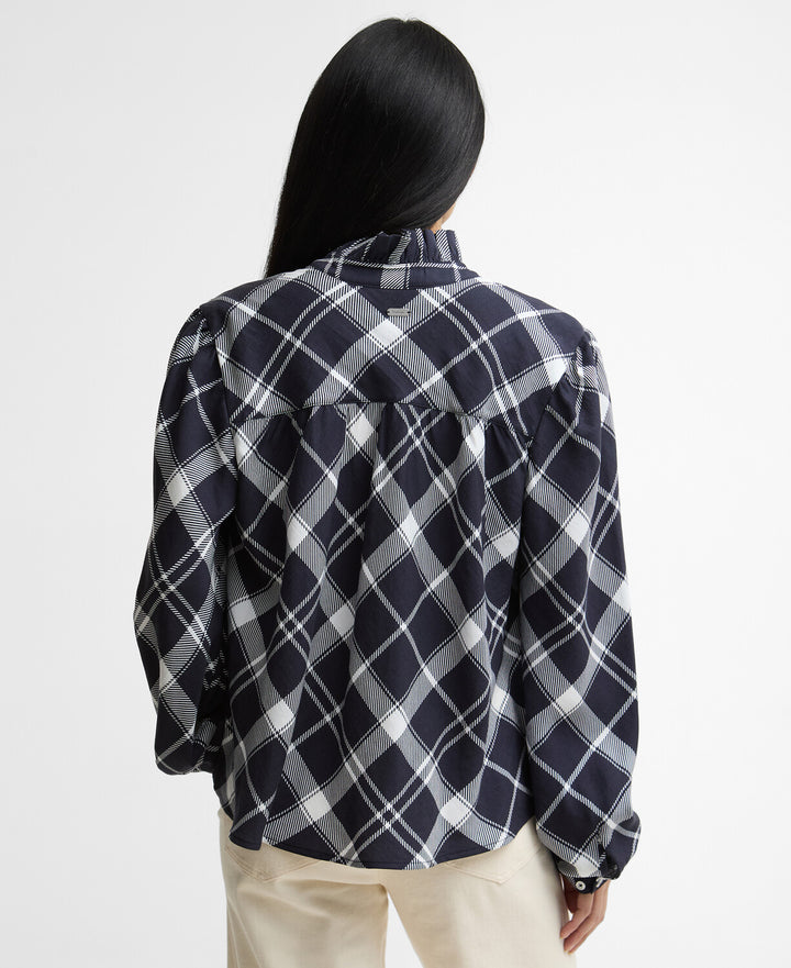 Baiton  Top (Dark Navy / White Check)
