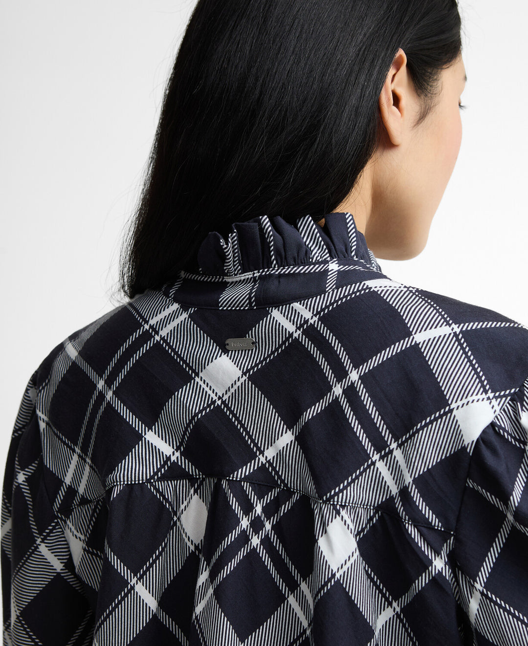 Baiton  Top (Dark Navy / White Check)