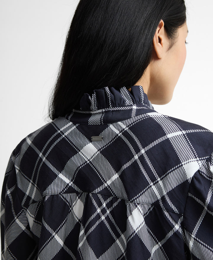 Baiton  Top (Dark Navy / White Check)