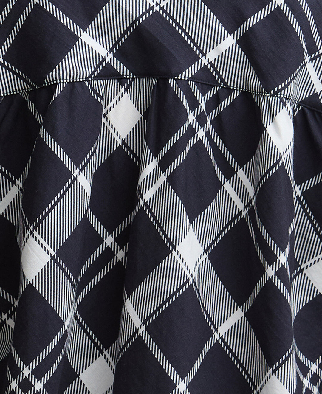 Baiton  Top (Dark Navy / White Check)