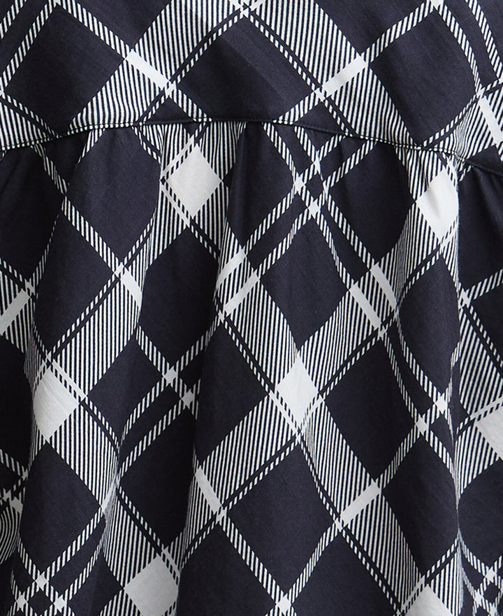 Baiton  Top (Dark Navy / White Check)