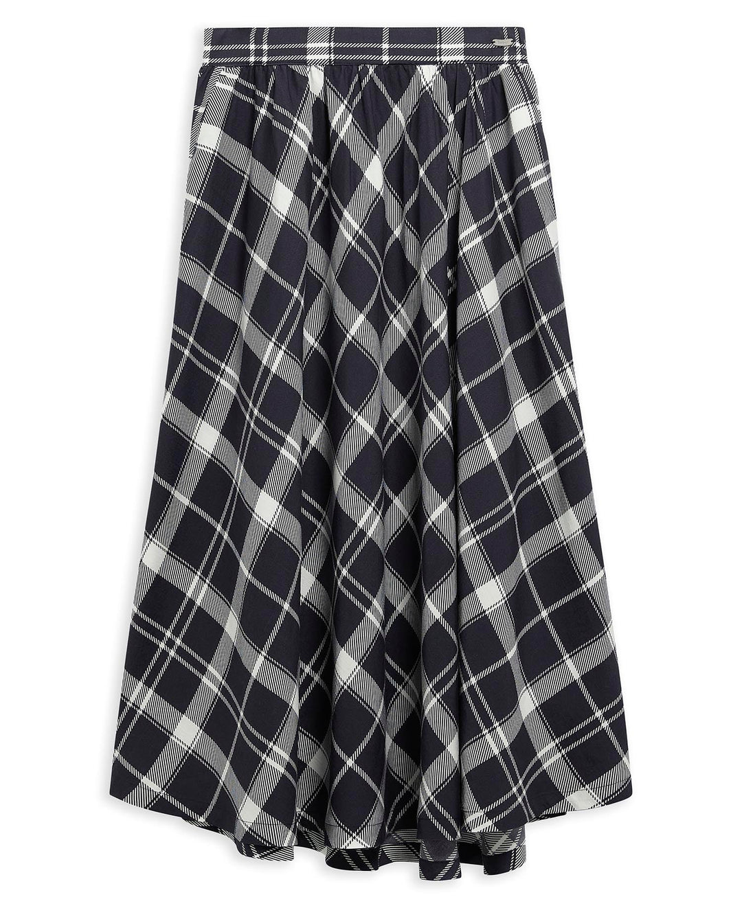 Baiton  Midi Skirt (Dark Navy/White  Check)
