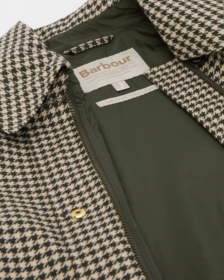 Kennedy Check Showerproof Jacket (Sage Houndstooth/Mist)