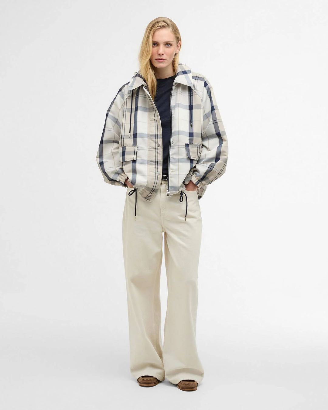 Ballina Check Showerproof Jacket (Dress Navy Tartan)