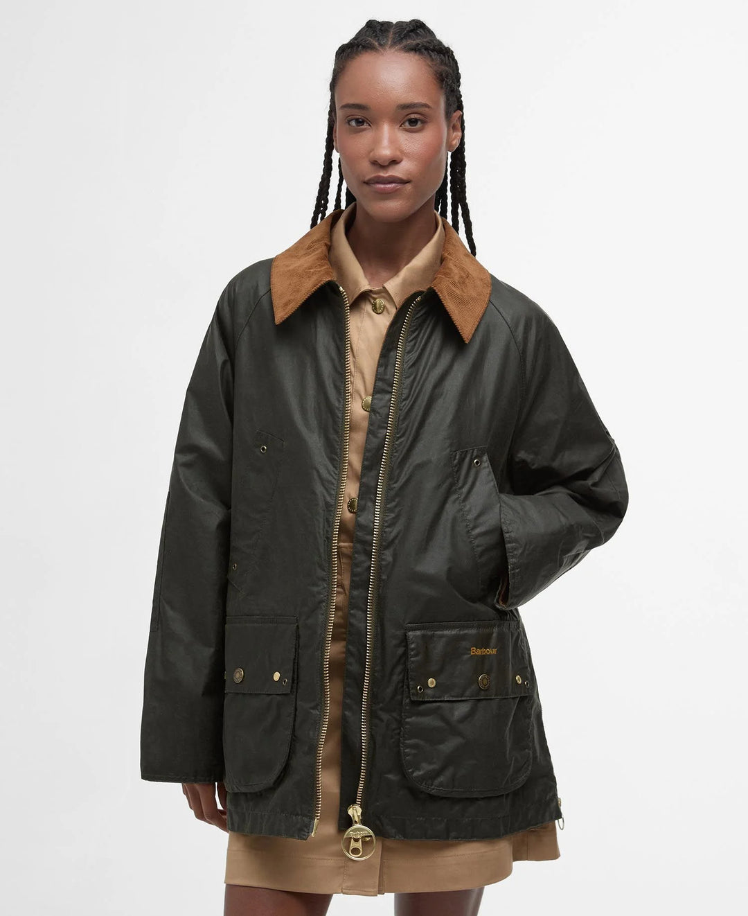Raelynn Wax Jacket (Olive / Ancient Tartan)