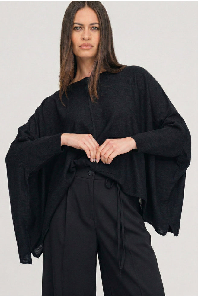 Ribbon Lucent Sweater (Black)