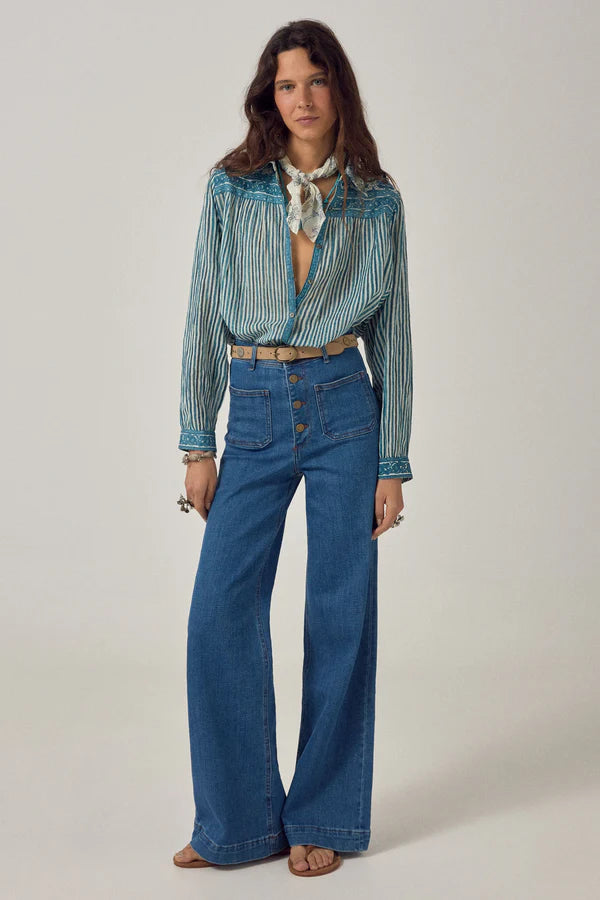 Maria Shirt (Blue Ink)