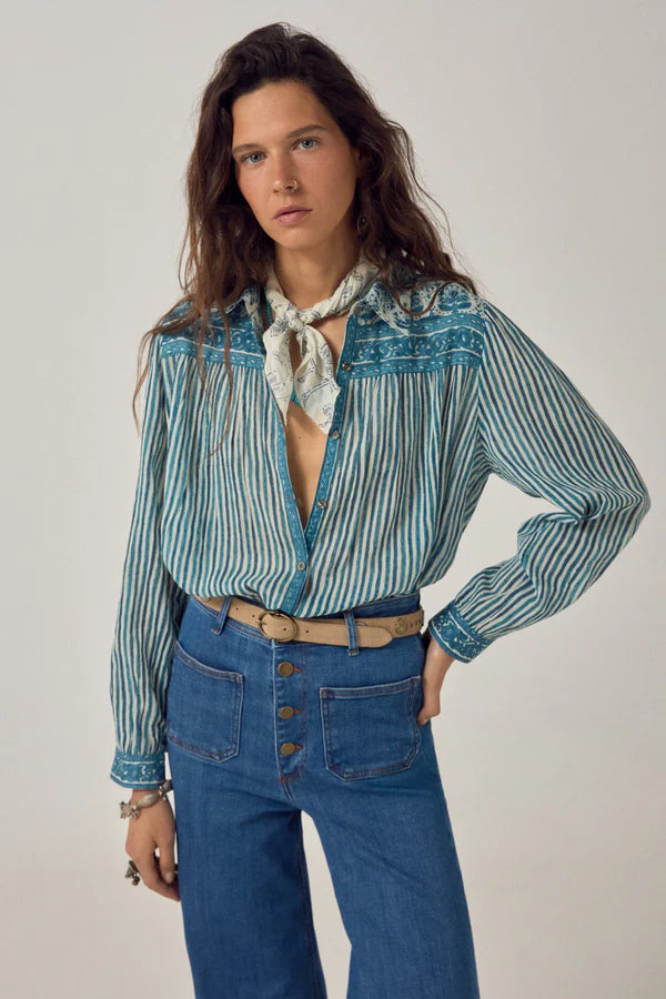Maria Shirt (Blue Ink)