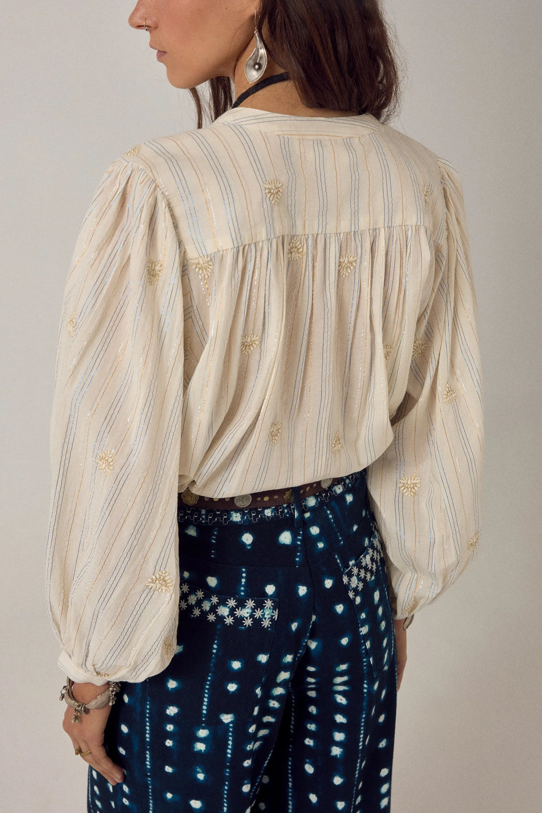 Caroline Blouse (Off-White Starry Night)
