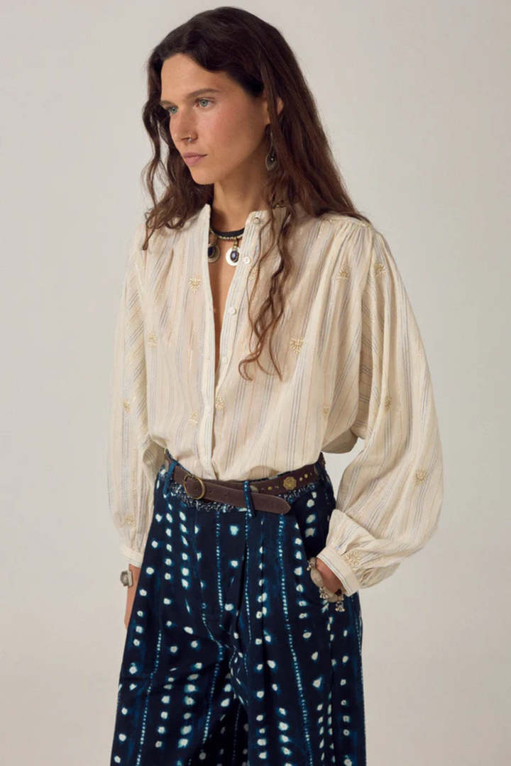 Caroline Blouse (Off-White Starry Night)