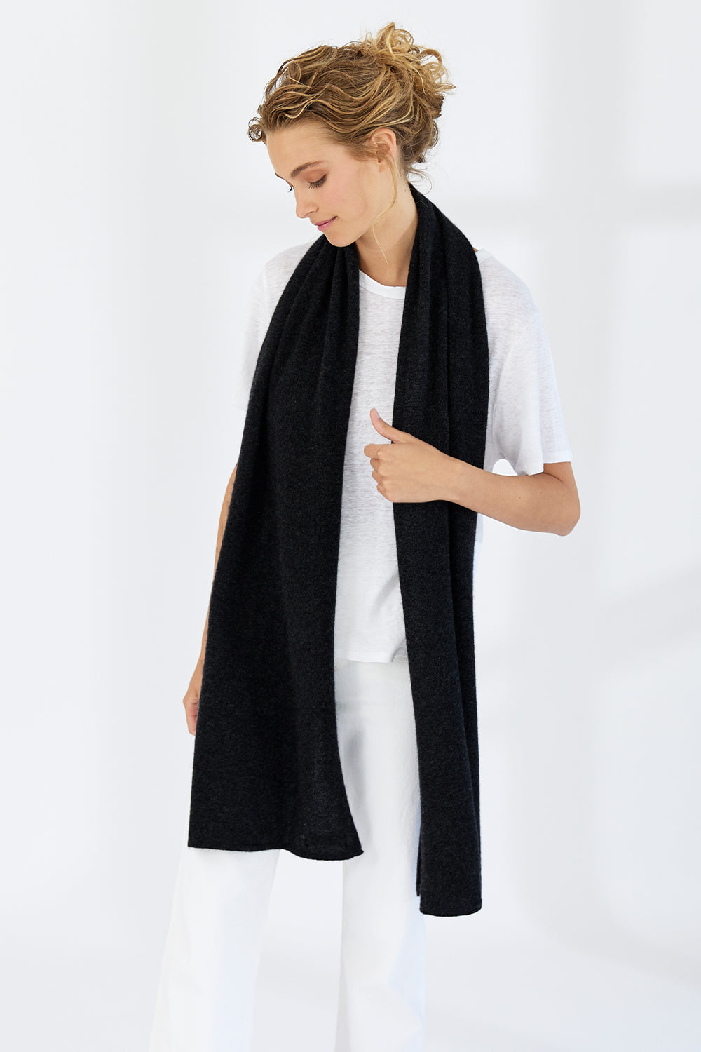 PURE Cashmere Scarf (Jet Black)