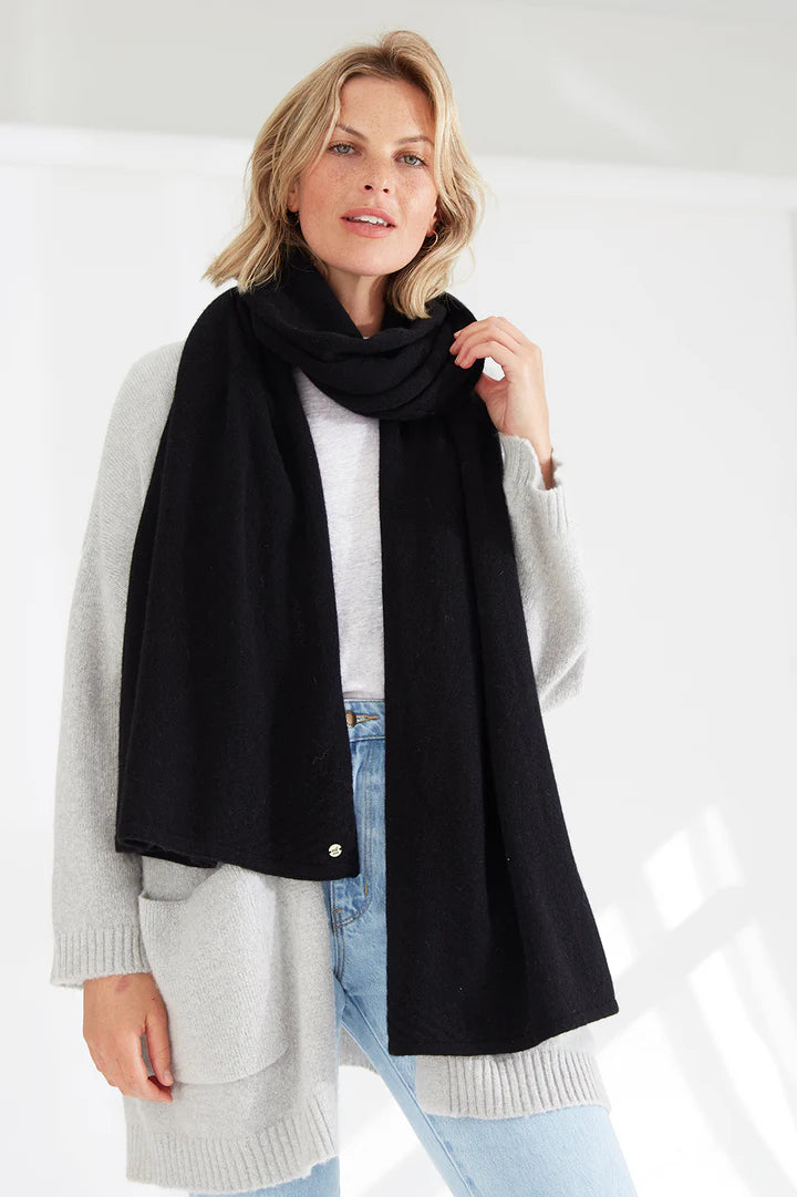 PURE Cashmere Wrap (Jet Black)
