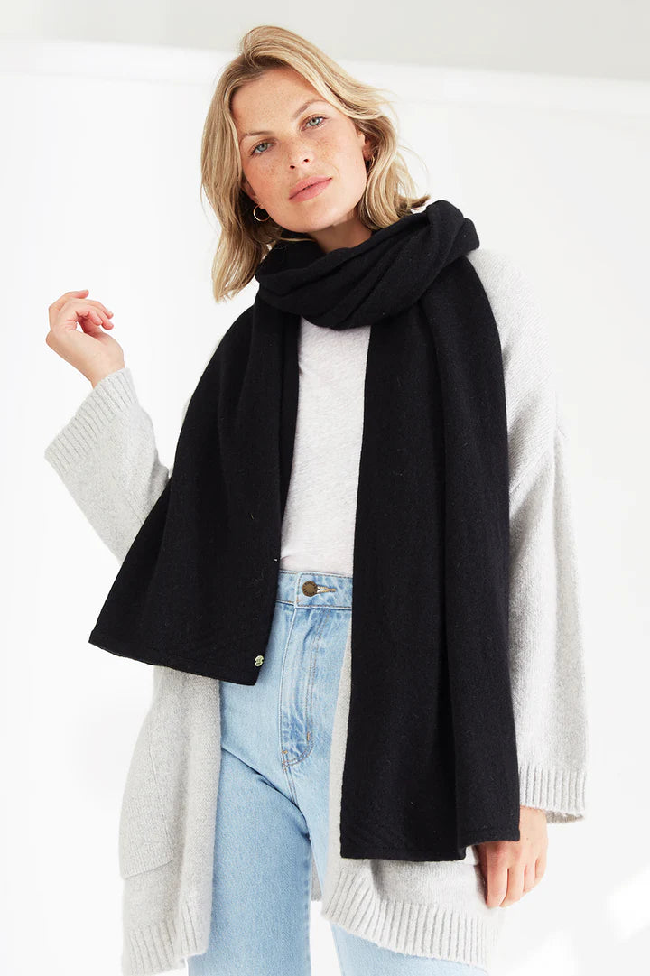 PURE Cashmere Wrap (Jet Black)