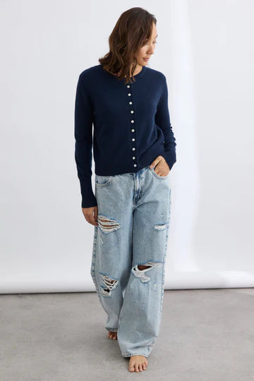 Essential Slim Cardi (French Navy)