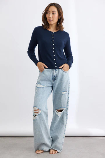 Essential Slim Cardi (French Navy)