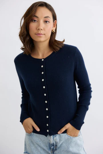 Essential Slim Cardi (French Navy)