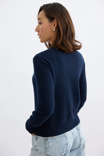 Essential Slim Cardi (French Navy)