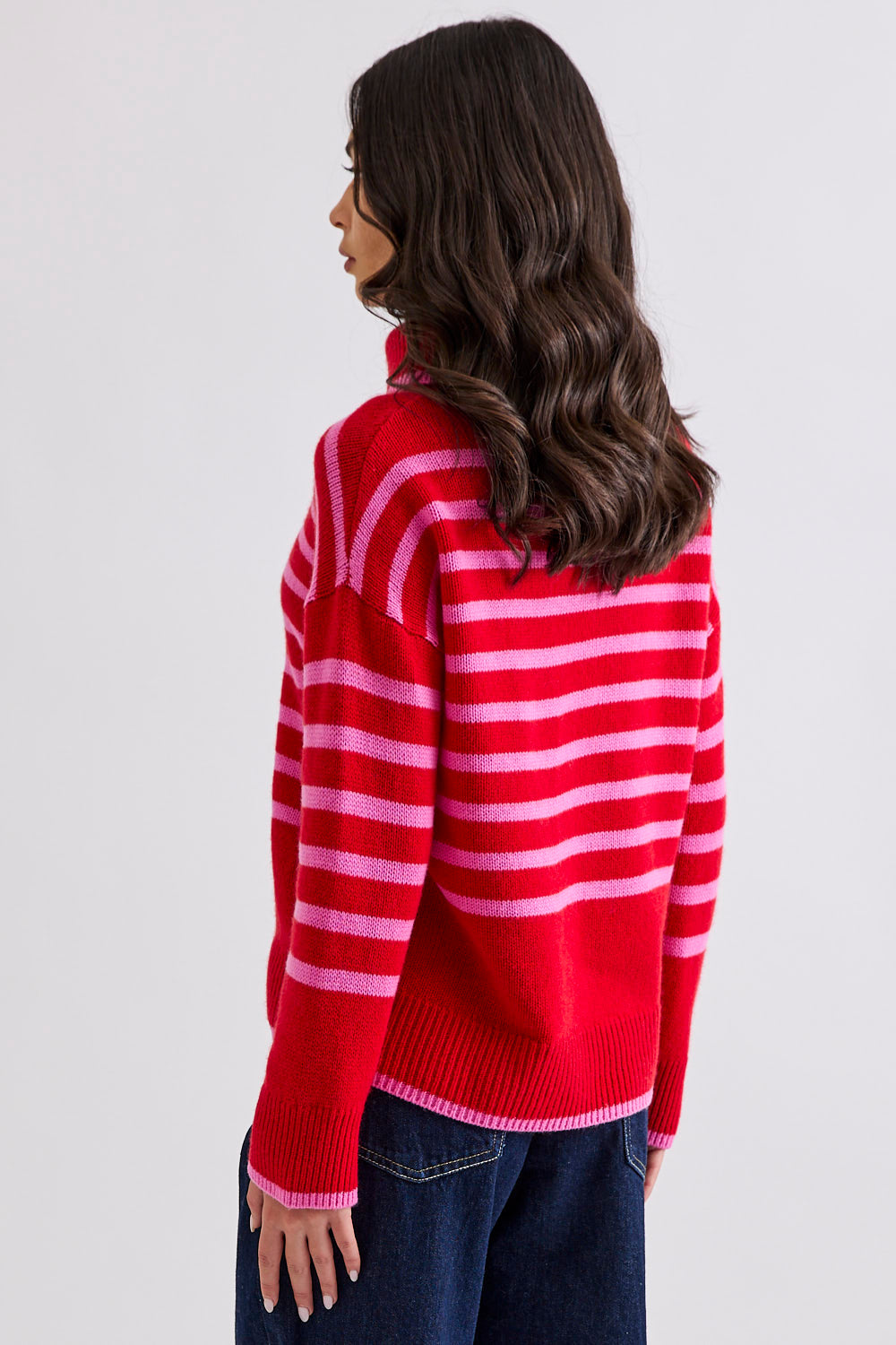 Hunter Stripe Rollneck (Poppy / Pink)