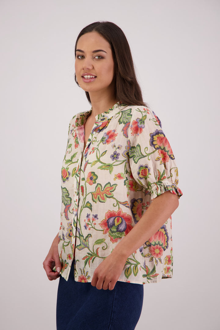 Pearly Top - Print (Jacobean)