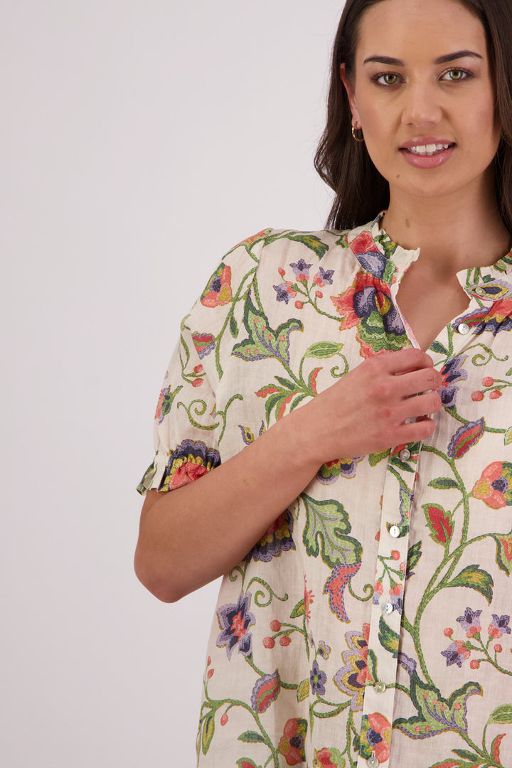 Pearly Top - Print (Jacobean)
