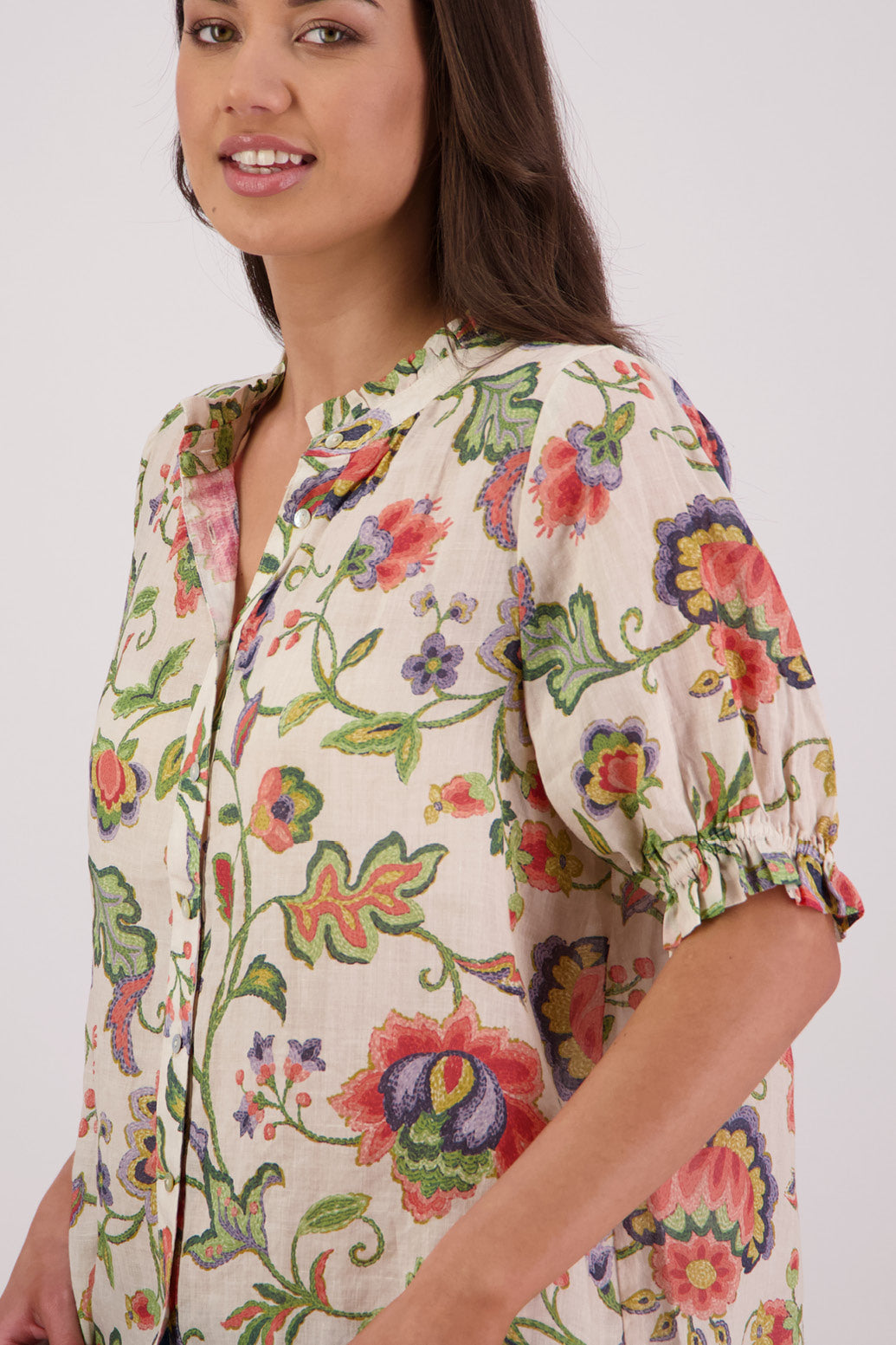 Pearly Top - Print (Jacobean)