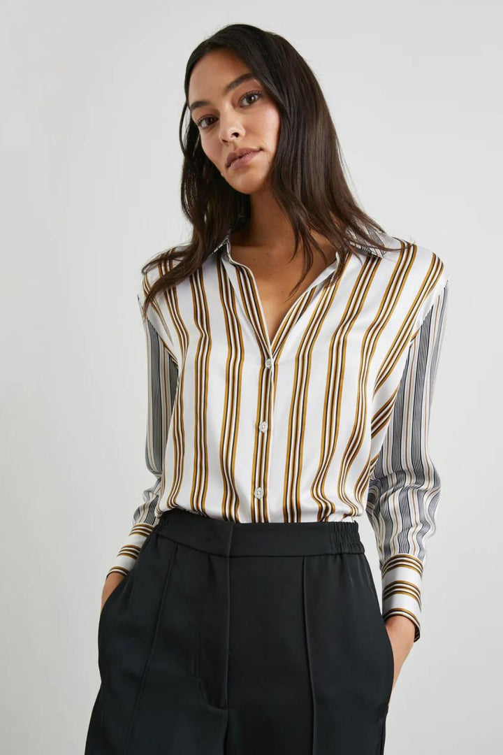 Dorian Shirt (Bronze Mix Stripe)