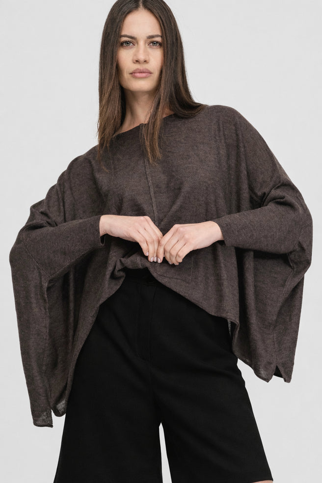 Ribbon Lucent Sweater (Chocolate)