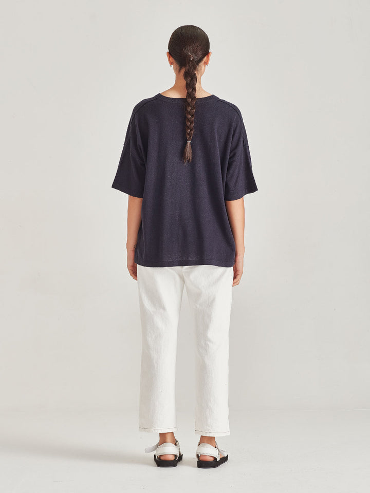 Nixi Knit Tee (Chic Navy)
