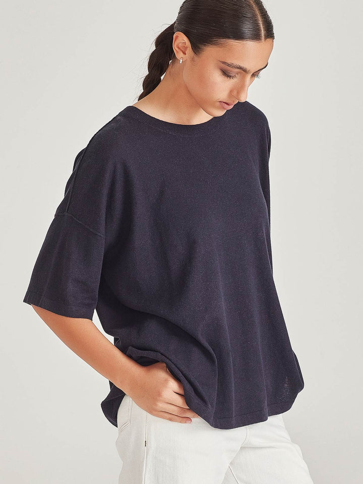 Nixi Knit Tee (Chic Navy)