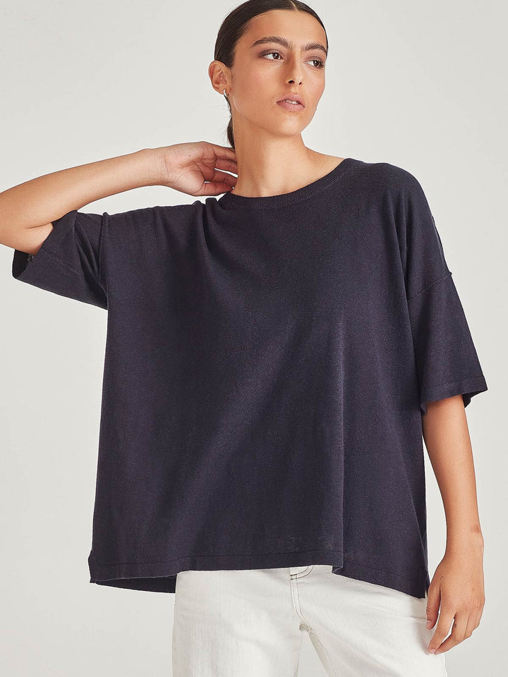 Nixi Knit Tee (Chic Navy)