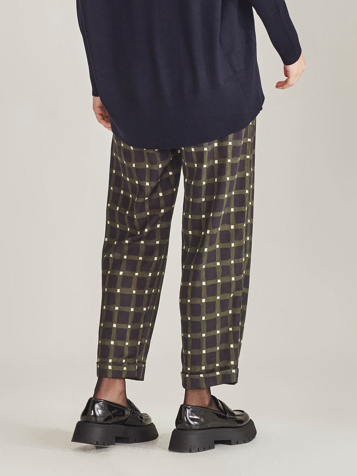BENNETT Checkers Pant (Olive)