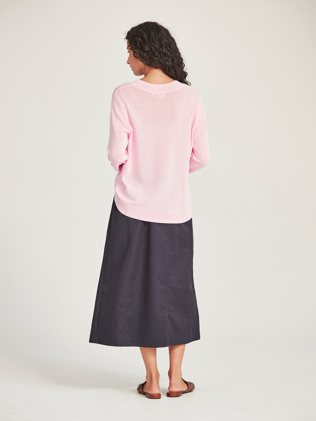 Carnival V Neck Sweater (Pink Sorbet)