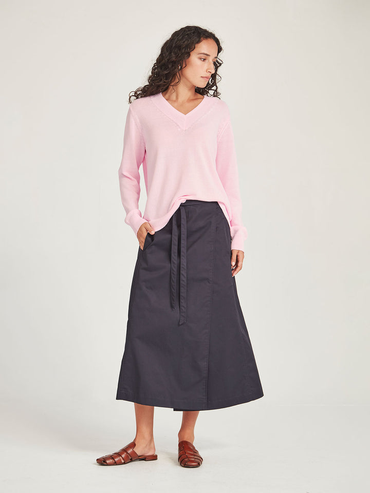 Carnival V Neck Sweater (Pink Sorbet)