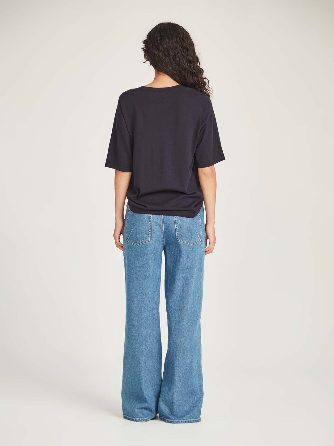 Jayden Knit Tee (French Navy)