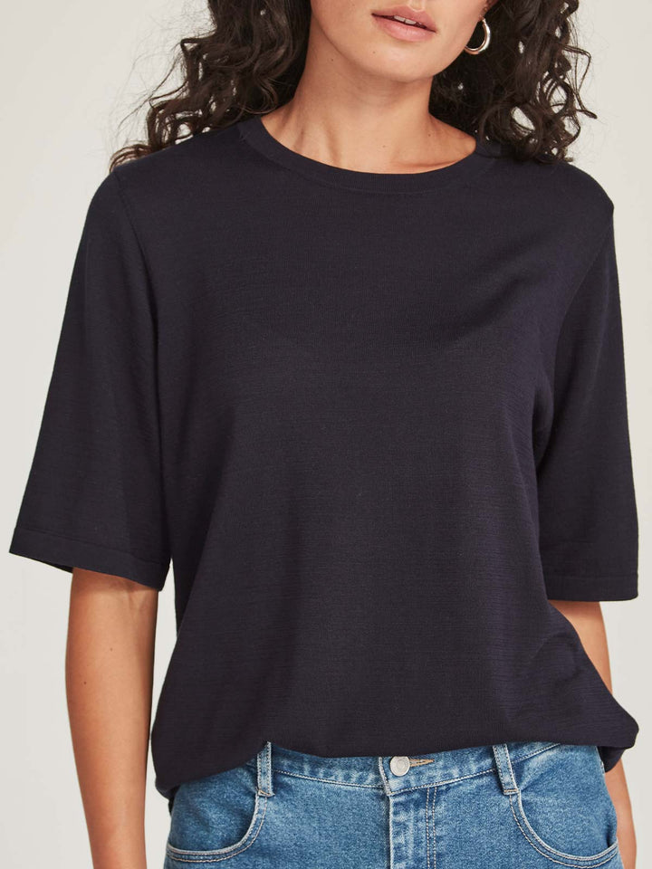 Jayden Knit Tee (French Navy)