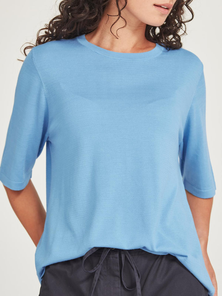 Jayden Knit Tee (Sky Blue)