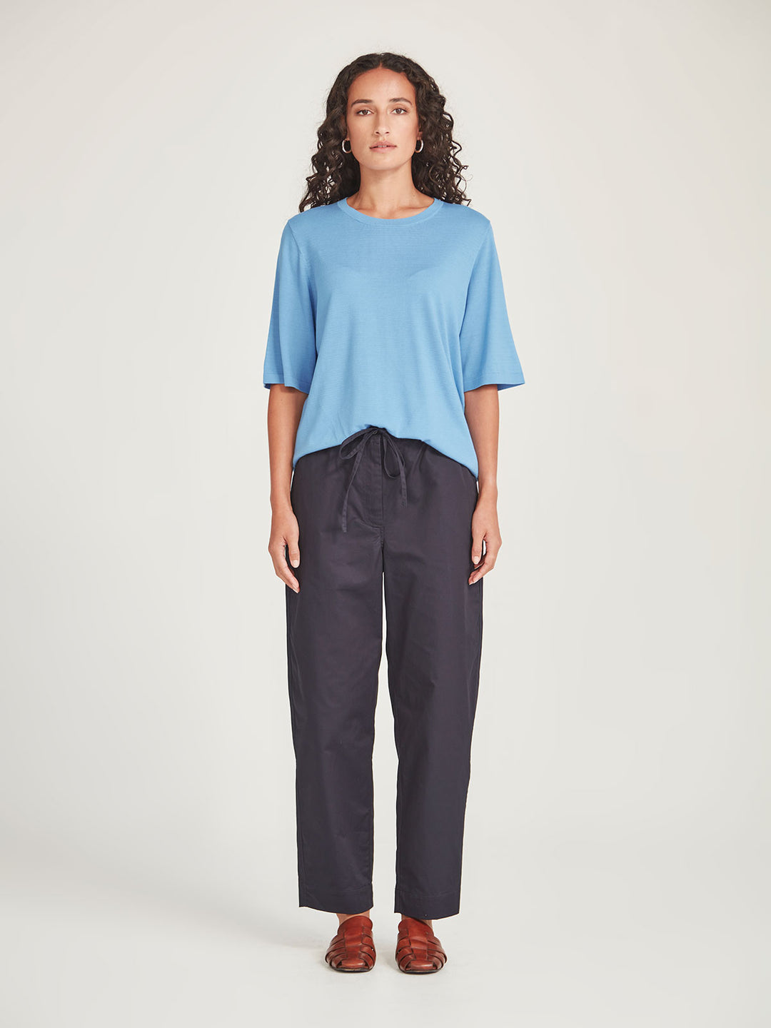Jayden Knit Tee (Sky Blue)