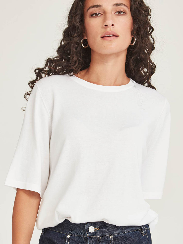 Jayden Knit Tee (White)