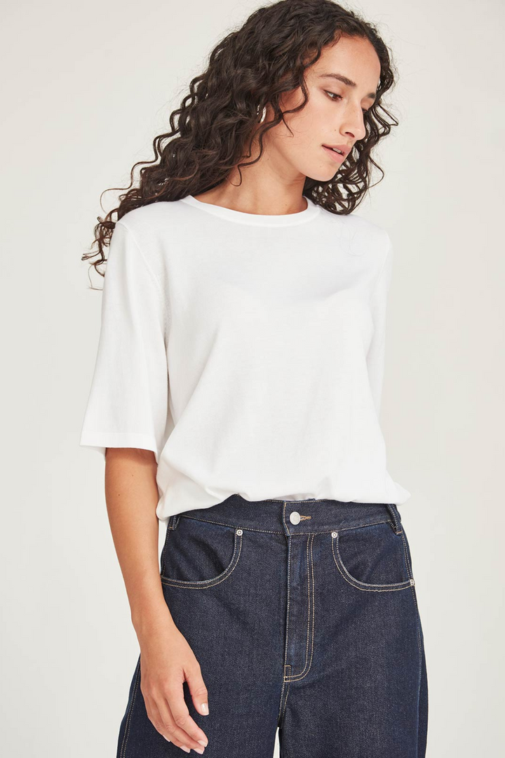 Jayden Knit Tee (White)