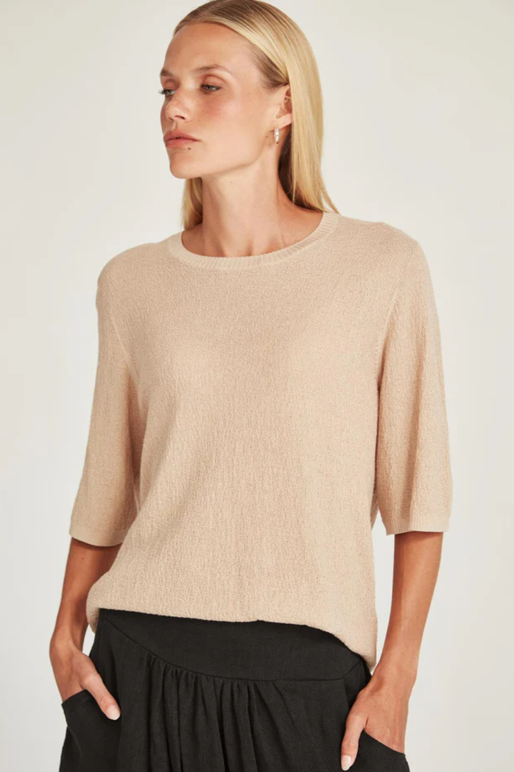 Jayden Boucle Tee (Sand)